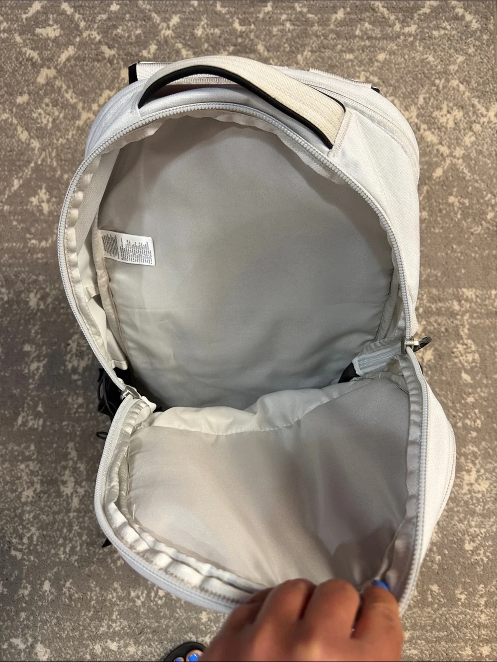 The North Face White and Black Borealis Daypack